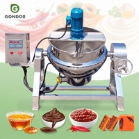 Marmite électrique à double chaudière vapeur de 300 gallons, cuve de cuisson à soupe, cuiseur inclinable à gaz et à huile de 50 litres, avec et sans enveloppe chauffante