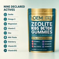 Gummies Détox 9-en-1 pour Enfants au Zéolite OEM – Oméga-3, Magnésium, Vitamine C, Zinc, Chardon-Marie, Sureau, D3, B12 – 60 Comprimés