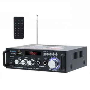 Amplificatore Karaoke Bluetooth AV-298BT da 12V per Casa, Amplificatore Audio con Bluetooth - Product Image 2