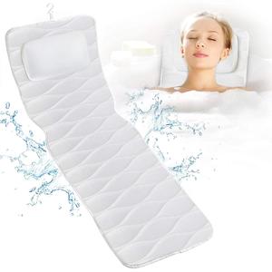 Oreiller de baignoire en maille d'espacement 3D moderne pour le corps entier, tapis de massage imperméable pour le cou et la salle de bain. - Product Image 5