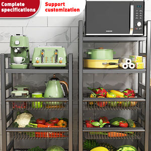 Recipientes de almacenamiento de cocina y habitación de alta calidad Soportes y estantes de almacenamiento Estantes de almacenamiento apilados de acero al carbono - Product Image 4