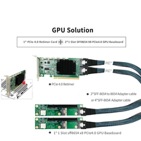 Carte d'extension GPU Miwin OEM ODM 2 8654 X8 à 1 emplacement PCIe 4.0, carte d'extension GPU à 1 emplacement PCIe 4.0 X16 pour serveur IA