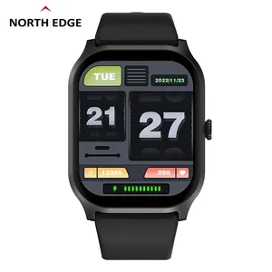 Pulsera inteligente North Edge 2,01 'NL77 Pantalla grande 100 Modos de entrenamiento Smartwatch Ritmo cardíaco Monitoreo de oxígeno en sangre correa de reloj