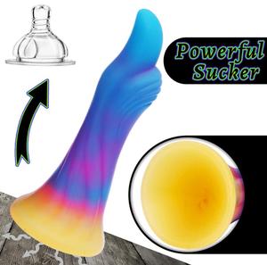 Consolador de simulación luminosa para hombres y mujeres, pene realista con ventosa, pareja gruesa, Sexo erótico, Anal, juguetes para adultos - Product Image 5