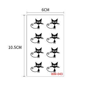 Newest Fashion Cute Blue Argyle Small Size Temporary Tattoo Stickers for Men - Product Image 3