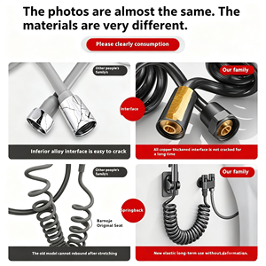 สายฉีดชำระสแตนเลสแบบยืดหยุ่น 4 จุด ทนทาน ใช้ได้ทั้งห้องน้ำและห้องครัว - Product Image 3