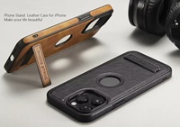 Étuis de téléphone en cuir PU Donewell pour iPhone 17 Pro Max avec support, nouveau style, trou pour logo, 3 couleurs, taille réelle