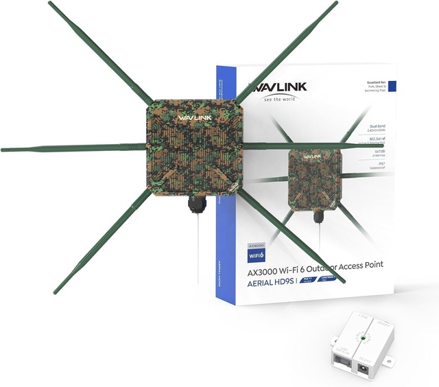 Original WL-WN588HX3 Greenwood 6 3000S Mesh WiFi Range Extender Long Range 360 Coverage Outdoor AX3000 Wavlink