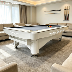 Table de billard américaine Stellarway de luxe, grain de bois vintage, design industriel moderne et classique, solide, haut de gamme, nouvelle arrivée A-01-1 - Product Image 2