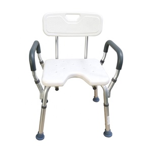 Chaise de douche antidérapante en aluminium CE ISO13485 <span class=keywords><strong>avec</strong></span> siège en forme de U, <span class=keywords><strong>accoudoirs</strong></span> amovibles <span class=keywords><strong>pour</strong></span> maison de retraite, <span class=keywords><strong>personnes</strong></span> <span class=keywords><strong>âgées</strong></span>, handicapées, 136 kg - Product Image 2