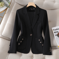 Haute qualité 2023 automne mode banlieue Senior costume d'affaires femmes bureau formel à manches longues veste