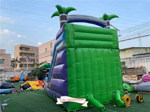 Commercial Outdoor Kids Adults Party Jumping Bouncy Castle Waterslide <strong>Toboggan</strong> Gonflable Inflatable Tropical Water Slide