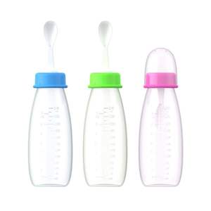 Botella <span class=keywords><strong>de</strong></span> seguridad con cuchara <span class=keywords><strong>para</strong></span> bebé, botellas <span class=keywords><strong>de</strong></span> cereales, frutas, arroz, dibujos animados, cuchara exprimidora, taza <span class=keywords><strong>de</strong></span> alimentación <span class=keywords><strong>de</strong></span> leche, vajilla <span class=keywords><strong>de</strong></span> comida - Product Image 1