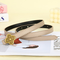 Nouvelle ceinture fine élégante pour femme 2026 avec boucle métallique rétro, accessoire de mode pour la taille, ceinture assortie pour robe de fille