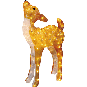 Sika deer <span class=keywords><strong>Bambi</strong></span> de Reno acrílico, estilo clásico, con manchas brillantes, decoración de jardín de Navidad al aire libre - Product Image 1