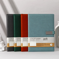 Bloc-notes épais à boucle magnétique Fabricant de bloc-notes papier autocollant pour téléphone Carnet de notes cadeau pour bureau 18K Cuir imprimé