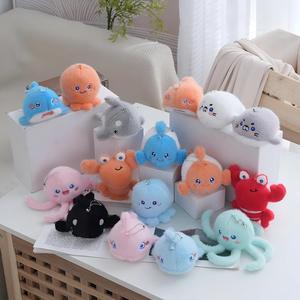 Nieuwe zeedieren knuffel sleutelhanger speelgoed oceaan dieren knuffels kreeft krab haai knuffel pop hanger - Product Image 1