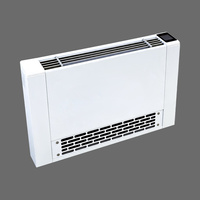 Unité de ventilateur à eau compacte à poser au sol avec ventilateur à 3 vitesses pour le refroidissement et le chauffage des petits bureaux et chambres d'hôtel