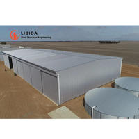 Entrepôt en structure métallique de 5000 mètres carrés en acier Q355 haute résistance, bâtiment industriel en structure métallique