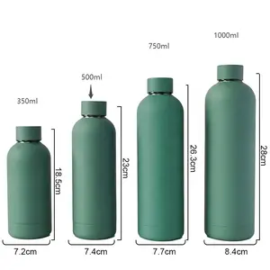 500ml chân không Flask thép không gỉ tùy chỉnh Frosted cảm ứng mềm mại đôi Tường Cách Nhiệt uống chai Tumbler cup nhiệt chai nước