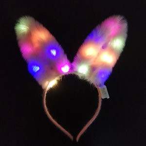 Bandeau lumineux à LED pour oreilles de lapin et de chat Bandeau lumineux pour anniversaire, mariage, fête de Pâques et carnaval - Product Image 5