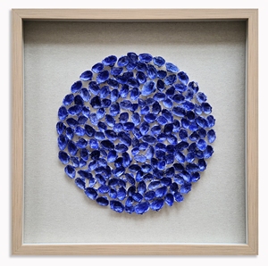 Boîte <span class=keywords><strong>de</strong></span> marionnettes d'ombre <span class=keywords><strong>de</strong></span> coquille bleue cadre <span class=keywords><strong>de</strong></span> décor à <span class=keywords><strong>la</strong></span> maison d'art <span class=keywords><strong>de</strong></span> mur 3D avec <span class=keywords><strong>la</strong></span> matière plastique <span class=keywords><strong>de</strong></span> fond <span class=keywords><strong>de</strong></span> lin - Product Image 2