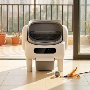 Custom Self-Cleaning Open Top Designed <b>Cat</b> Litter <b>Box</b> Large Capacity Easy cleaning ABS+PP Material WiFi App Control <b>Cat</b> Toilet - Product Image 1