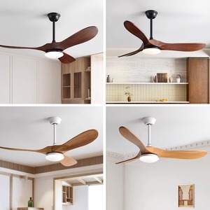 Ceiling Fan Light With Led Bulb 50000 Hours Lifespan For Living Room And Dining Room Fixed Blade Design - Product Image 1
