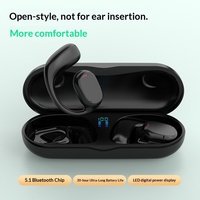 Écouteurs sans fil Bluetooth X29 TWS à oreille ouverte, design à crochet d'oreille, affichage numérique, longue autonomie, écouteurs sportifs