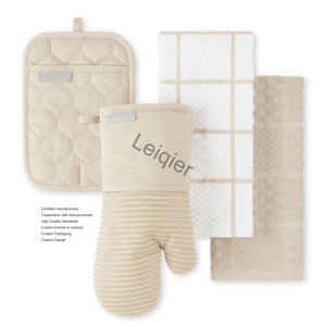 Logo personnalisé Ensemble de gants de four en <span class=keywords><strong>silicone</strong></span> souple côtelé résistant à la chaleur et aux hautes températures Gants de four à micro-ondes pour la <span class=keywords><strong>cuisson</strong></span> - Product Image 1