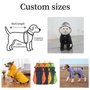 เสื้อกันฝนสำหรับสุนัขแบบสะท้อนแสง กันน้ำ ระบายอากาศได้ดี น้ำหนักเบา มีฮู้ด สำหรับสุนัขพันธุ์เล็ก กลาง ใหญ่ - Product Image 2