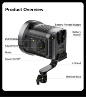 Ulanzi VL-120Bi VL120C RGB V-Mount Lumière de remplissage de lumière vidéo 120W 2700-6500K Bowens Mount Light pour la photographie en direct
