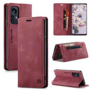 CaseMe Nhà Cung Cấp Chính Hãng Retro Thẻ Từ Đứng Wallet Bìa Lật Leather Case Cho iPhone 14 13 12 11 Pro Max SE 2020 SE3 X R