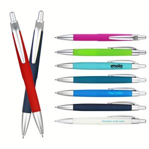 Custom Branded Sports Plastic Rubber Coated Ballpoint <b>Pen</b> Custom Logo for Promotional Giveaway Gifts-<b>Multi</b>-<b>color</b> Modern Design - Product Image 1