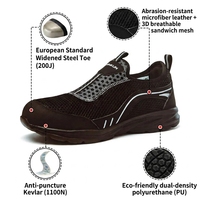 Chaussures de sécurité antistatiques ESD avec embout en acier, anti-perforation pour la semelle intermédiaire, légères, respirantes, basses, unisexes, sportives, pour le travail