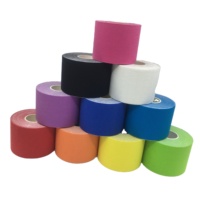 Bande de kinésiologie en coton de 2,5 cm x 5 m pour le soutien et la protection musculaire avec motif imprimé
