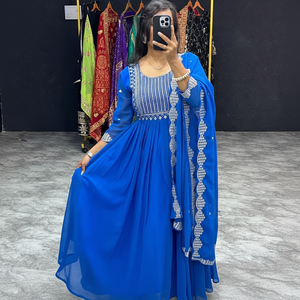 PRECIOSO VESTIDO DE FIESTA CON DUPPATA - Product Image 1