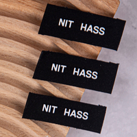Étiquette tissée haute densité personnalisée pour vêtements, logo sur mesure, lavable, rectangulaire, pour le cou – Vente en gros OEM direct usine