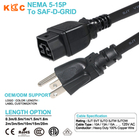 Câble d'alimentation Saf-D-Grid avec connecteur de verrouillage NEMA 5-15P pour UPS, rack, PDU et appareils réseau