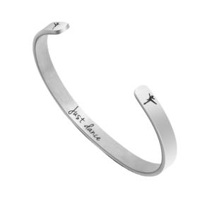 Joycuff แฟชั่น Inspirational เครื่องประดับ Infinity I <span class=keywords><strong>Love</strong></span> Dance บัลเล่ต์ Cuff สร้อยข้อมือ Dancer - Product Image 1