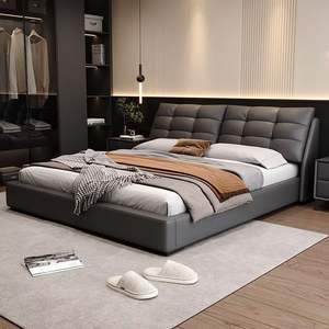 Modern Minimalist Solid Wood Frame Leather <strong>Bed</strong> 1.8m High Box Storage Multifunctional Small Apartment Bedroom - Product Image 2