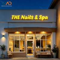 Lettre lumineuse acrylique 3D personnalisée panneau avec logo LED pour la décoration des entreprises de salon de spa