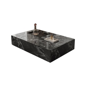 Set di Tavolini da Caffè Rettangolari Moderni di Lusso con Piano in Marmo e Struttura in Legno per Soggiorno con Cassetti <span class=keywords><strong>Arredamento</strong></span> Multifunzione Design alla Moda - Product Image 6