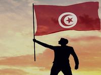 Nouveau drapeau de la Tunisie et drapeau tunisien en polyester double face et cousu, bannière de 3x5 pieds