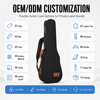 Housse de guitare acoustique rembourrée de qualité supérieure, étui souple imperméable pour instrument, sangle de sac à dos réglable, garniture en cuir pour les voyages et les performances