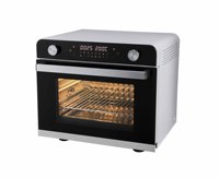 Friteuse à air multifonction 18-en-1 moderne en acier inoxydable de 30 L avec source d'alimentation électrique numérique et garantie d'un an pour usage domestique