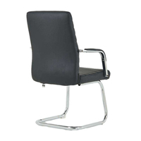 Prix de gros Chaise de bureau noire à bas prix Directeur Boss visiteur Chaise cantilever en cuir pour bureau de direction