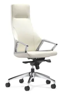 Chaises de direction ergonomiques GS-1900 luxe pour siège de patron de conférence de bureau à domicile en cuir véritable noir moderne 3-5 ans