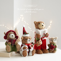 Figurine d'écureuil en sisal, décorations de table rustiques de Noël, animaux de la forêt avec accent festif, décoration de ferme de Noël