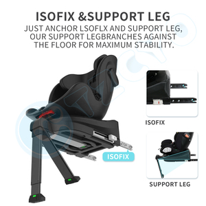 Silla de Auto Convertible Reclinable ECE R129 I-SIZE 40-150cm con Soporte <span class=keywords><strong>ISOFIX</strong></span>, Rotación de 360° para Recién Nacidos, <span class=keywords><strong>GRUPO</strong></span> 0+<span class=keywords><strong>1</strong></span>+2+3, 0-36kg, CY18 - Product Image 4